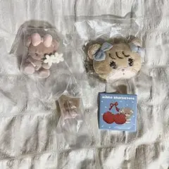 mikko ラテ めじるしキーホルダー、前髪クリップ、フィギュア