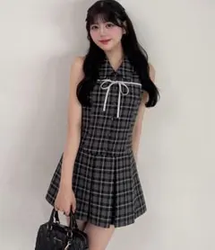 YUI企画　ノースリーブシャツミニワンピース