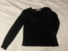 ZARAザラ　薄手ニット　トップス　黒　S