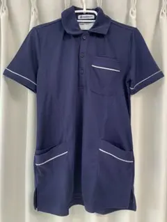 看護師　介護士　看護服　介護服　仕事着　NURSERY ポロシャツ ネイビー