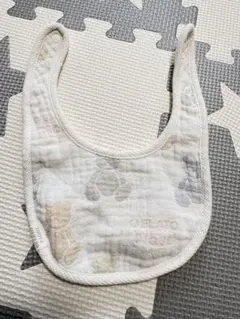 ジェラートピケ　クマ柄タオル地スタイ