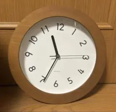 KEYUCA 木製フレーム　円形壁掛け時計 ブラウン