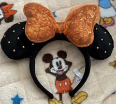 ディズニー　カチューシャ　オレンジ　ミニー