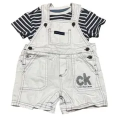 Calvin Klein Jeans ストライプ Tシャツ付きオーバーオール