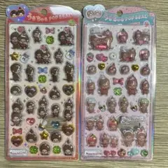 【新品・未開封】うるちゅるポップシール　モンチッチ　2枚セット