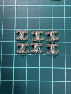 クリスタル装飾 CCネイルパーツ 6個セット