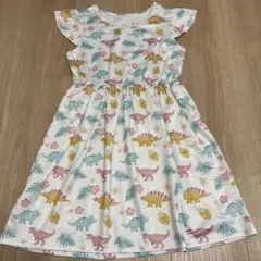 恐竜柄ノースリーブワンピース　7Y