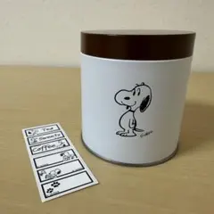 SNOOPY スヌーピー缶 ラベル付き PEANUTS