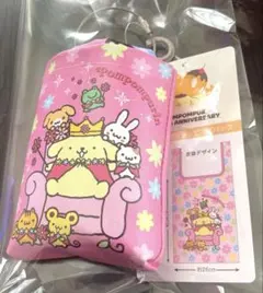 ポムポムプリン30周年　エコバッグ　ピンク　サンリオ×しまむら