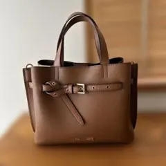 【マイケルコース】ハンドバッグ　ショルダーストラップ付き　茶