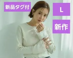 【新品タグ付】田中里奈 新作一番人気！ 袖重ねレーステレコトップス L