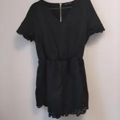 ✨訳あり✨SHEIN ブラック オールインワン ショート丈 Lサイズのサムネイル