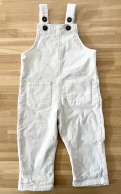 ZARA ホワイトオーバーオール 12-18ヶ月 86cm