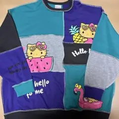 再お値下げ 大きいサイズ サンリオ 日焼けキティ スウェット トレーナー 4L