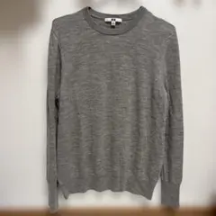 UNIQLO グレー メリノウールクルーネックセーター XXL