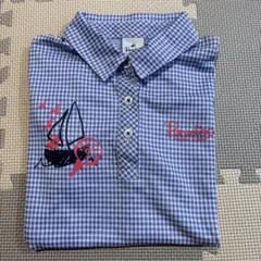 【美品】Paradiso レディース ゴルフウェア 半袖 ポロシャツ チェック柄のサムネイル