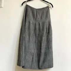 ジャンニロジュディチェ　ロングフレアスカート グレー タック入りのサムネイル