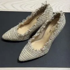 MIIA ツイードフリンジ　パンプスのサムネイル