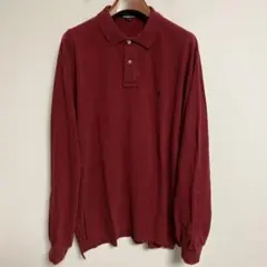 Polo by Ralph Lauren バーガンディ 長袖ポロシャツ XL