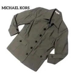 MICHAEL KORS グレー　ミドル　トレンチコート　ジャケット　レディースのサムネイル