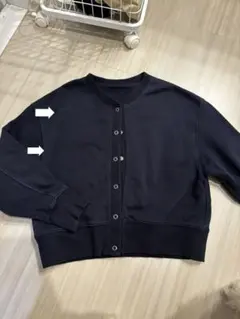 GU ネイビー　ボタン付きカーディガン　140