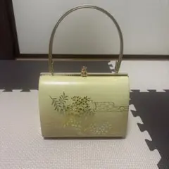 金色 花柄 ハンドバッグ