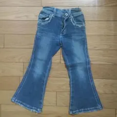 100cm SOMETHING デニム フレアパンツ 長ズボン キッズ おしゃれ
