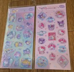 サンリオ すりガラス風シール2枚セット