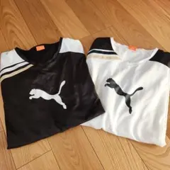 PUMA VネックTシャツ 2枚セットキッズ160㎝