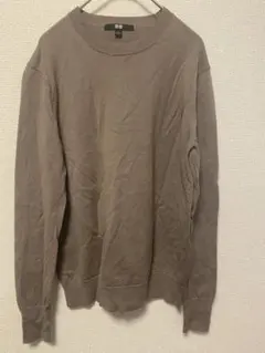 早い者勝ち✧*。UNIQLO ブラウン クルーネックニット L