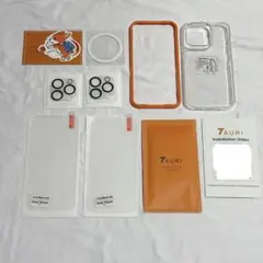 iPhone15Pro用ケース プロテクター2枚 カメラレンズプロテクター2枚