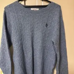 【U.S. POLO ASSN.】ワンポイントケーブルニットM