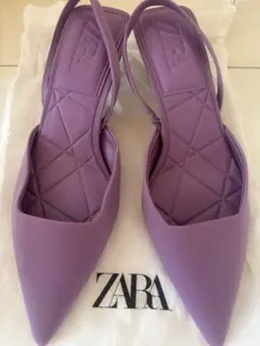 ZARA パープル スリングバック パンプスのサムネイル