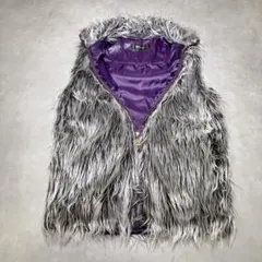 00s archive Fur Hood Down Vest swag y2k - メルカリ