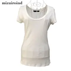 mizuiroind ミズイロインド ホワイト 半袖 カットソー 日本製