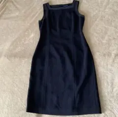 最終価格 美品 アンテイラー ワンピース 黒 ブラック ステッチ フォーマル M