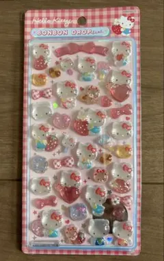 正規品　ハローキティ ボンボンドロップシール 赤 サンリオ