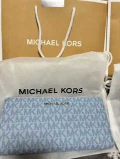 新品 正規品☆MICHAEL KORS 長財布 ライトグリーン 長財布 - メルカリ