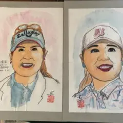 プロゴルファー西村優奈この世に１つの直筆サイン入り油絵【超レア】 2025年最新】西村優奈の人気アイテム - メルカリ