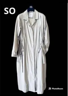 SOエスオー　シャツワンピース　シャツコート　アウター　羽織り　スプリング