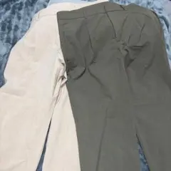 アップルル様専用　GU パンツ 2本セット XXL（オリーブ／ベージュ）