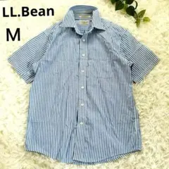 LL.Beanエルエルビーン◆メンズ　半袖シャツ(M)ストライプ柄　ボタンダウン
