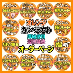 かんたん選べるオーダー メンカラオレンジ カンペうちわ文字 ファンサ 厚紙 6