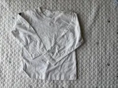 ホワイト 長袖カットソー 100cm 綿100%