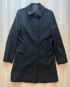 最終セール！COMME CA DU MODEブラック ウールピーコート