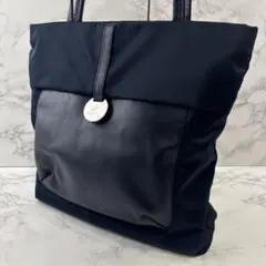 agnes b. VOYAGE アニエスベー ナイロン×本革 レザートートバッグ