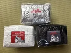 エニマイくじ　富江×ハローキティ　マルチポーチ　黒、白、銀　3点セット