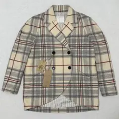 【ブラックフリース×ブルックスブラザーズ】ダブルテーラードジャケット　チェック柄