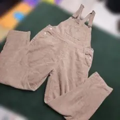 ブラウン コーデュロイ オーバーオール