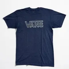 ヴァンズ Tシャツ ネイビー メキシコ製 古着 ネイティブ柄 メンズ Mのサムネイル